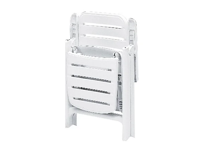 Poltrona/Sedia con poggiapiedi bianca