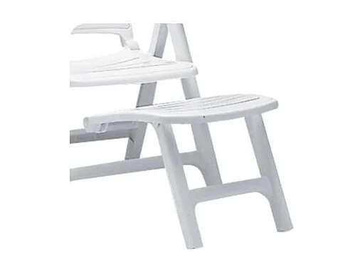 Poltrona/Sedia con poggiapiedi bianca