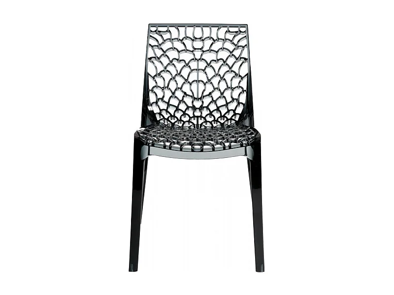 Silla de cocina o de comedor de Policarbonato Transparente Gruvyer - Gris