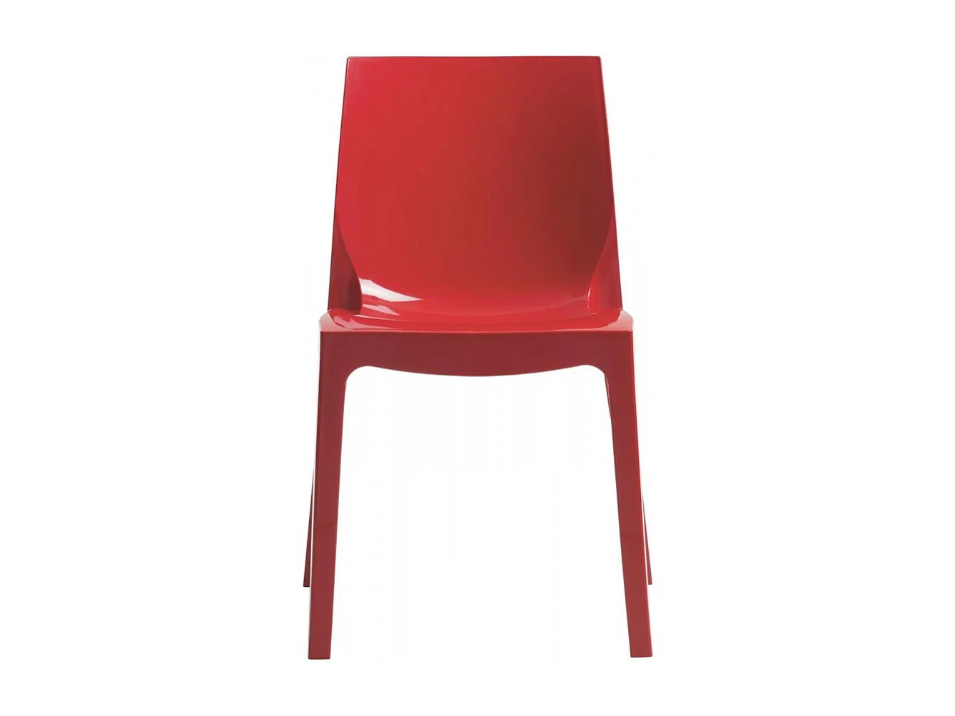 SET 2 SEDIE lucide per cucina e bar in polipropilene impilabile