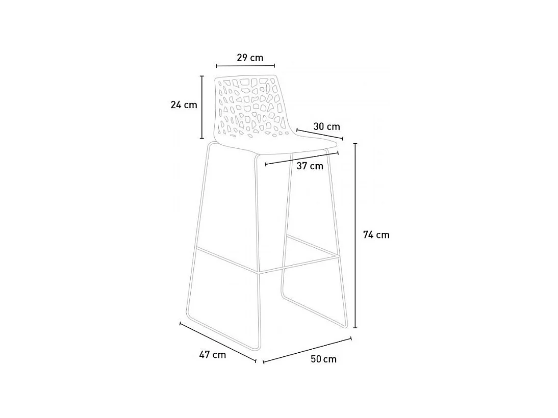 SET 4 SGABELLI  SLITTA H74