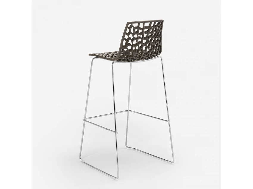 Tabouret de bar de cuisine Grand Soleil 74 cm design Spider Slitta - Marron