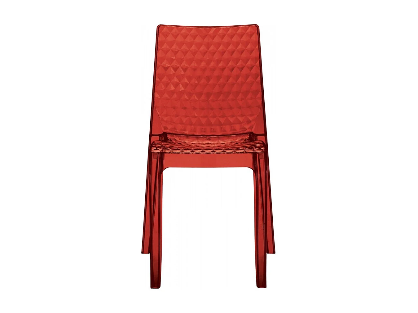 Stapelbare Küchen- und Barstühle aus transparentem Polycarbonat Hypnotic Grand Soleil - Transparent Rot