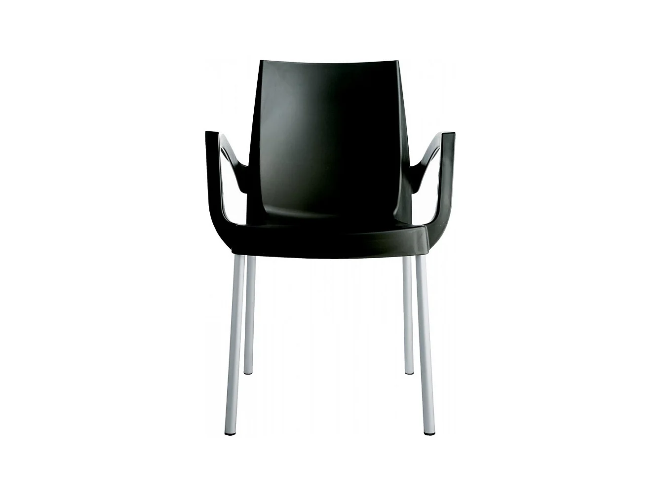 SET 2 POLTRONE Impilabili arancio Con Gambe In Alluminio