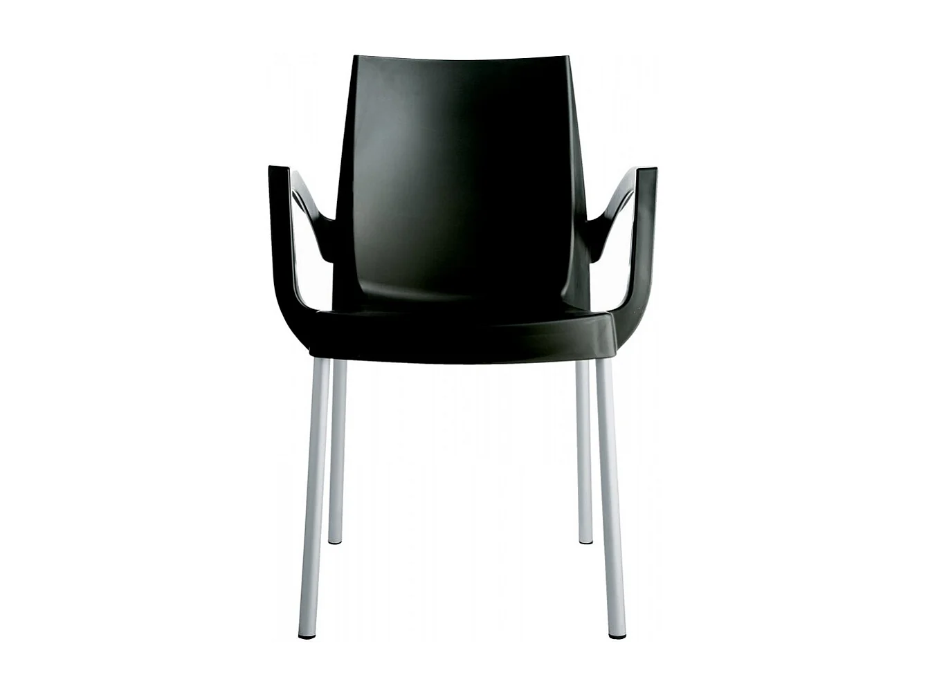 SET 2 POLTRONE Impilabili arancio Con Gambe In Alluminio