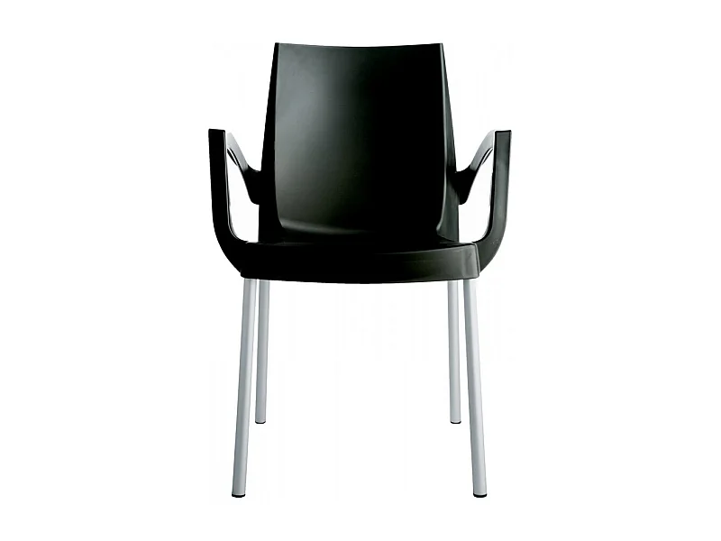 SET 2 POLTRONE Impilabili arancio Con Gambe In Alluminio