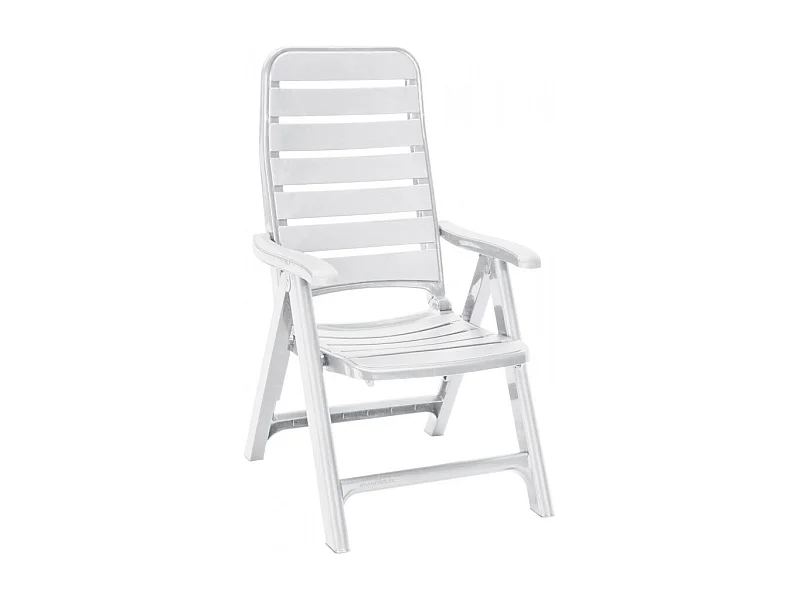 Poltrona  5 posizioni Bianca Pieghevole