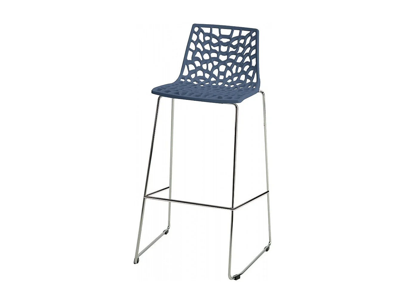Tabouret de bar de cuisine Grand Soleil 74 cm design Spider Slitta - Bleu