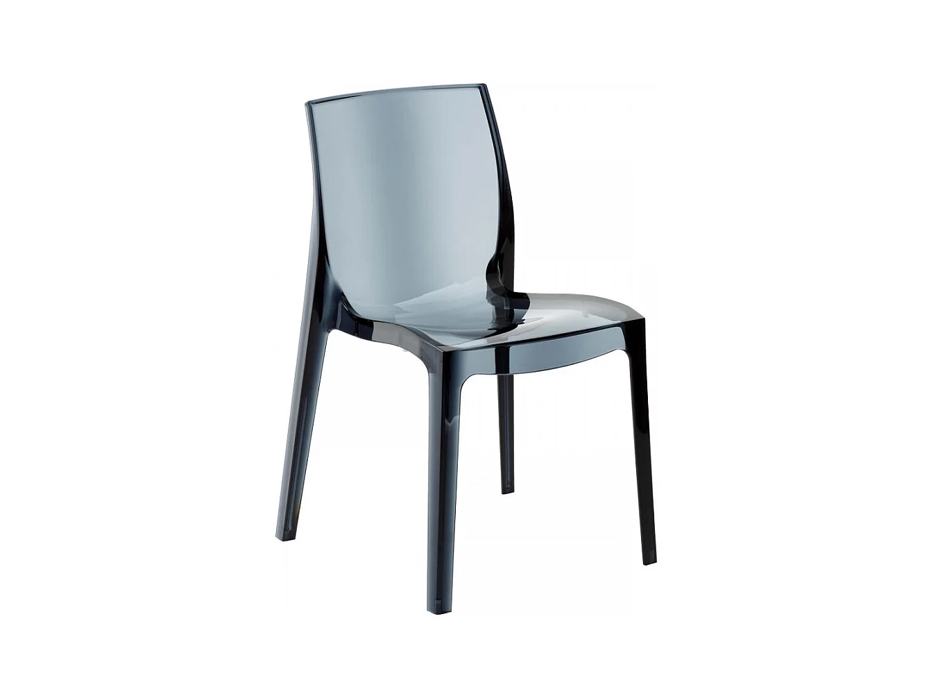 SET 2 SEDIE lucide per cucina e bar in policarbonato impilabile