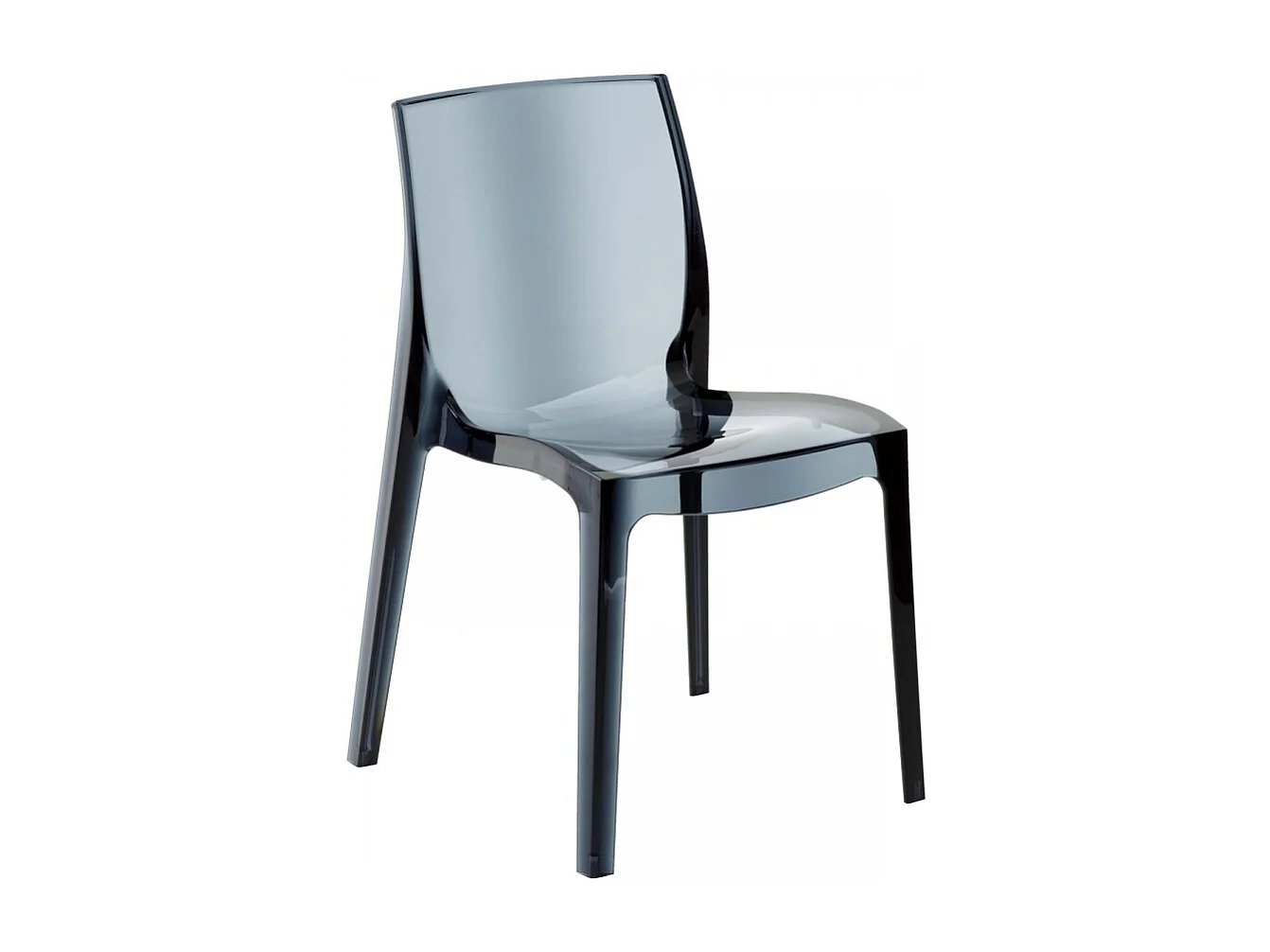 SET 2 SEDIE lucide per cucina e bar in policarbonato impilabile