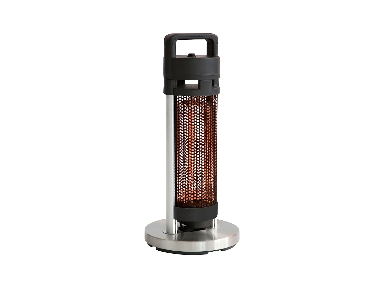 Mini chauffe-terrasse infrarouge IRIS 700W, portée 6 m², alu/inox