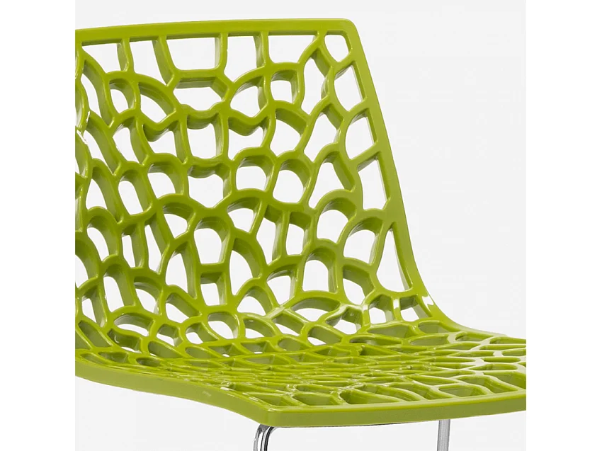 Tabouret de bar de cuisine Grand Soleil 74 cm design Spider Slitta - Anis vert