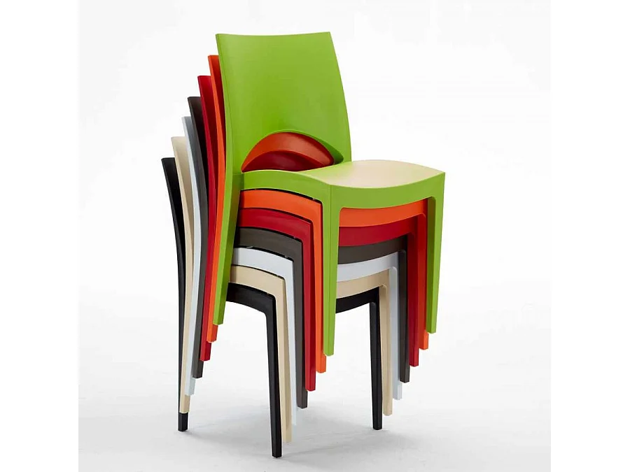 SET 2 SEDIE per Cucina Casa Bar Polipropilene Impilabile