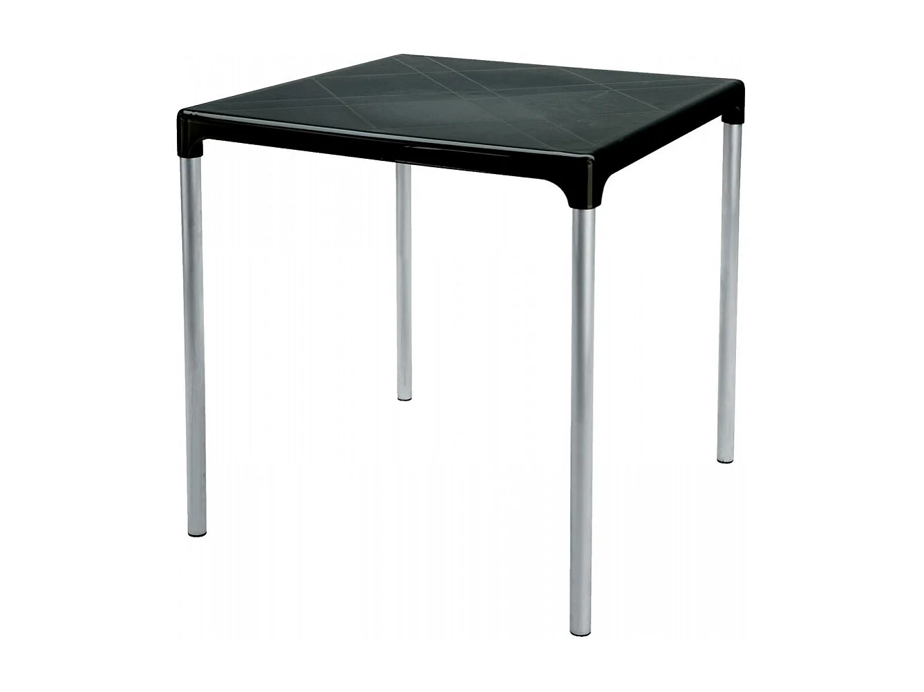 SET 10 TAVOLI quadrati 70x70 Con Gambe In Alluminio anodizzato