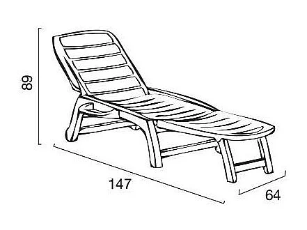 Lettino prendisole pieghevole 3 posizioni piscina e spiaggia