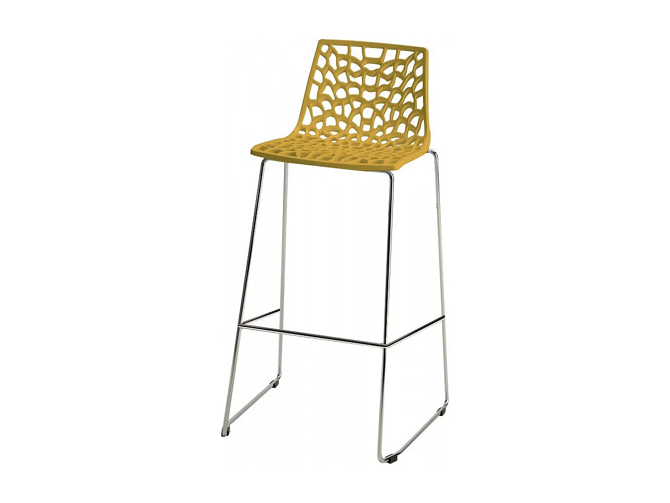 Tabouret de bar de cuisine Grand Soleil 74 cm design Spider Slitta - Jaune