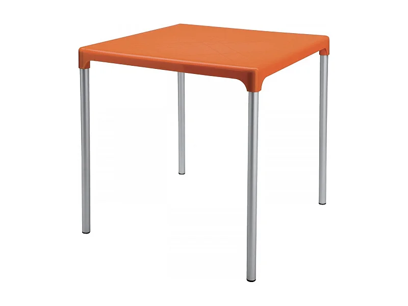 SET 10 TAVOLI quadrati 70x70 Con Gambe In Alluminio anodizzato