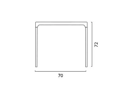 SET 10 TAVOLI quadrati 70x70 Con Gambe In Alluminio anodizzato