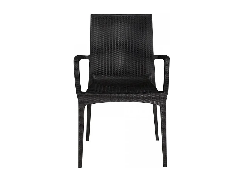 SET 2 POLTRONE da giardino impilabile effetto rattan