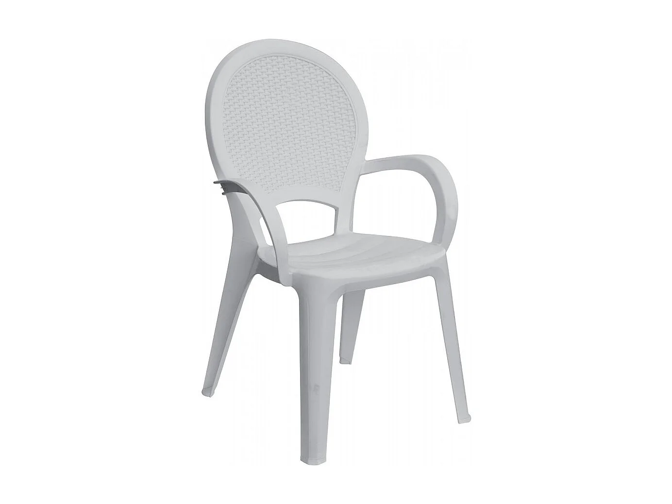 SET 4 POLTRONE da giardino schienale rattan impilabile