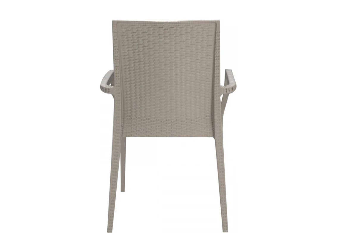 SET 2 POLTRONE da giardino impilabile effetto rattan