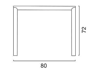 TAVOLO RATTAN 80X80 - gambe smontabili