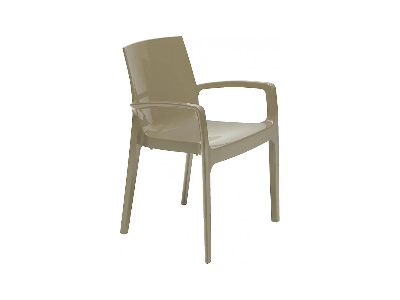 SET 2 POLTRONE Polipropilene impilabili con braccioli cucina bar