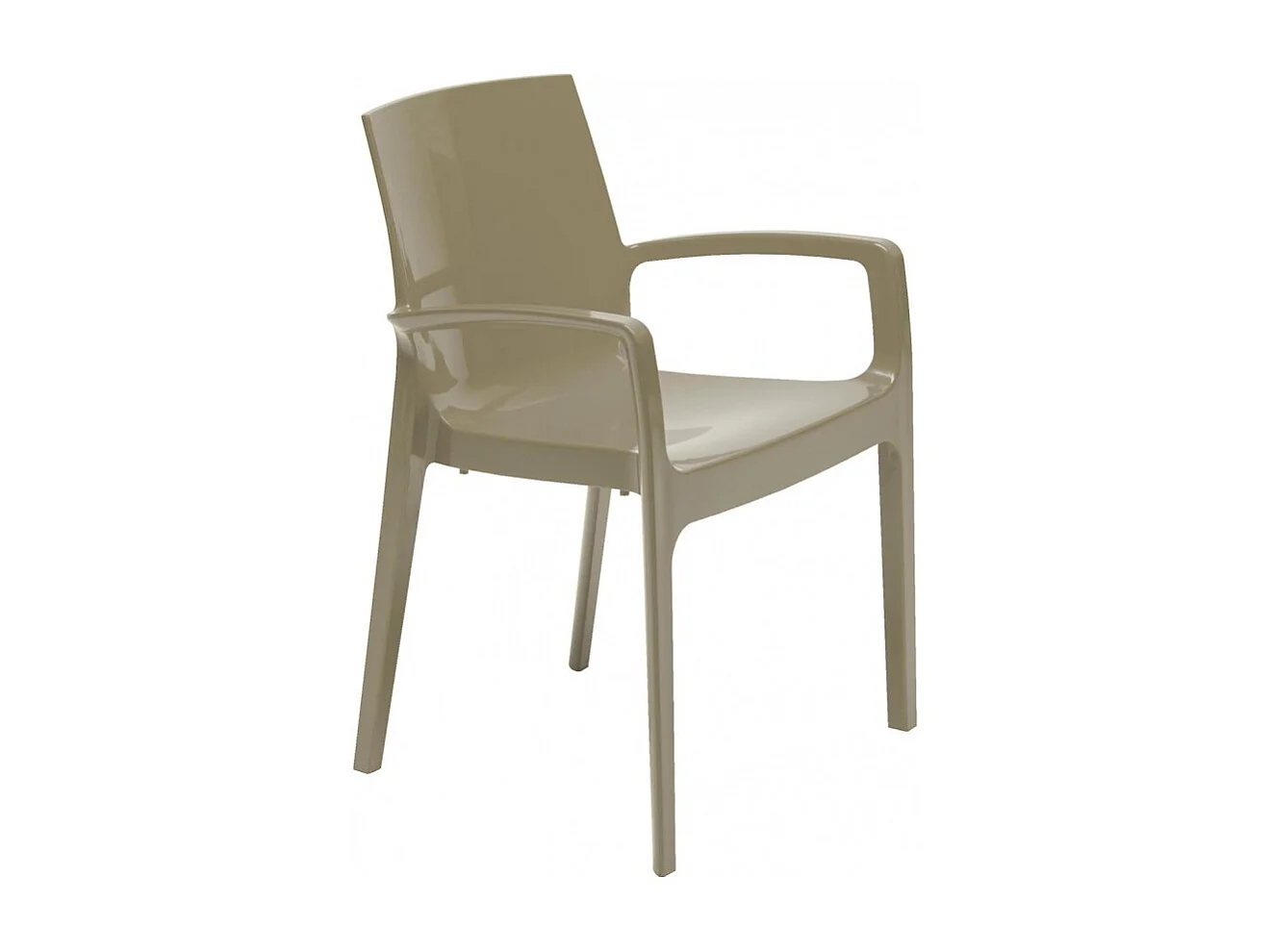 SET 2 POLTRONE Polipropilene impilabili con braccioli cucina bar