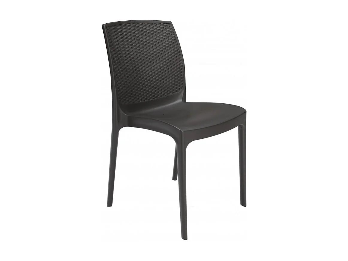 SET 2 SEDIE in Poly Rattan Giardino Bar Ristorante Boheme