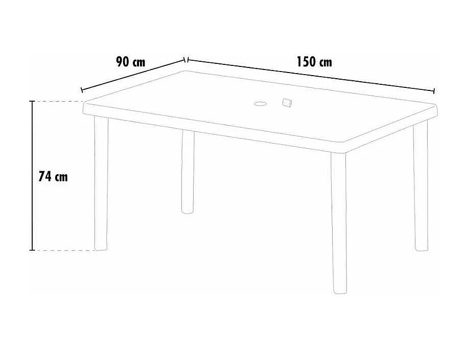 TAVOLO GIARDINO BAR 90X150