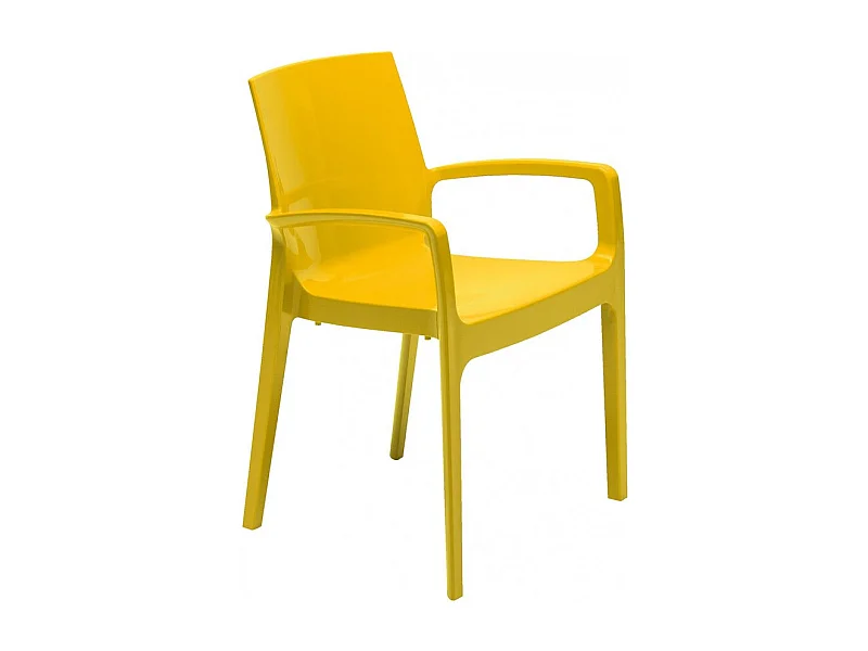 SET 2 POLTRONE Polipropilene impilabili con braccioli cucina bar