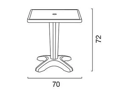 TAVOLINO ZAVOR 70x70 (quadrato)