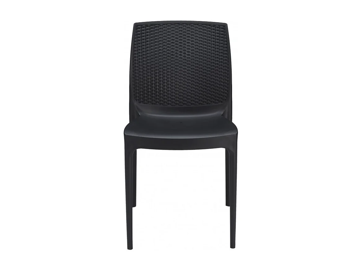 SET 2 SEDIE in Poly Rattan Giardino Bar Ristorante Boheme