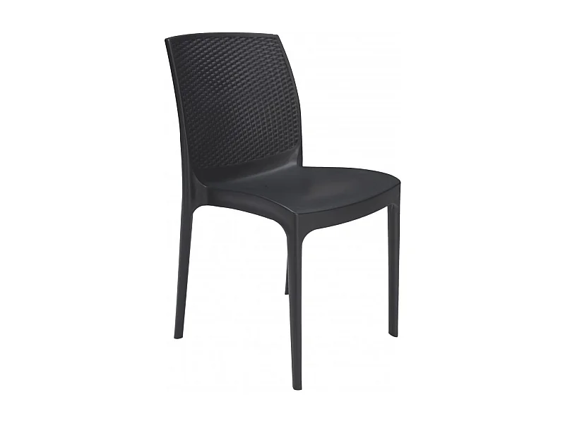 SET 2 SEDIE in Poly Rattan Giardino Bar Ristorante Boheme