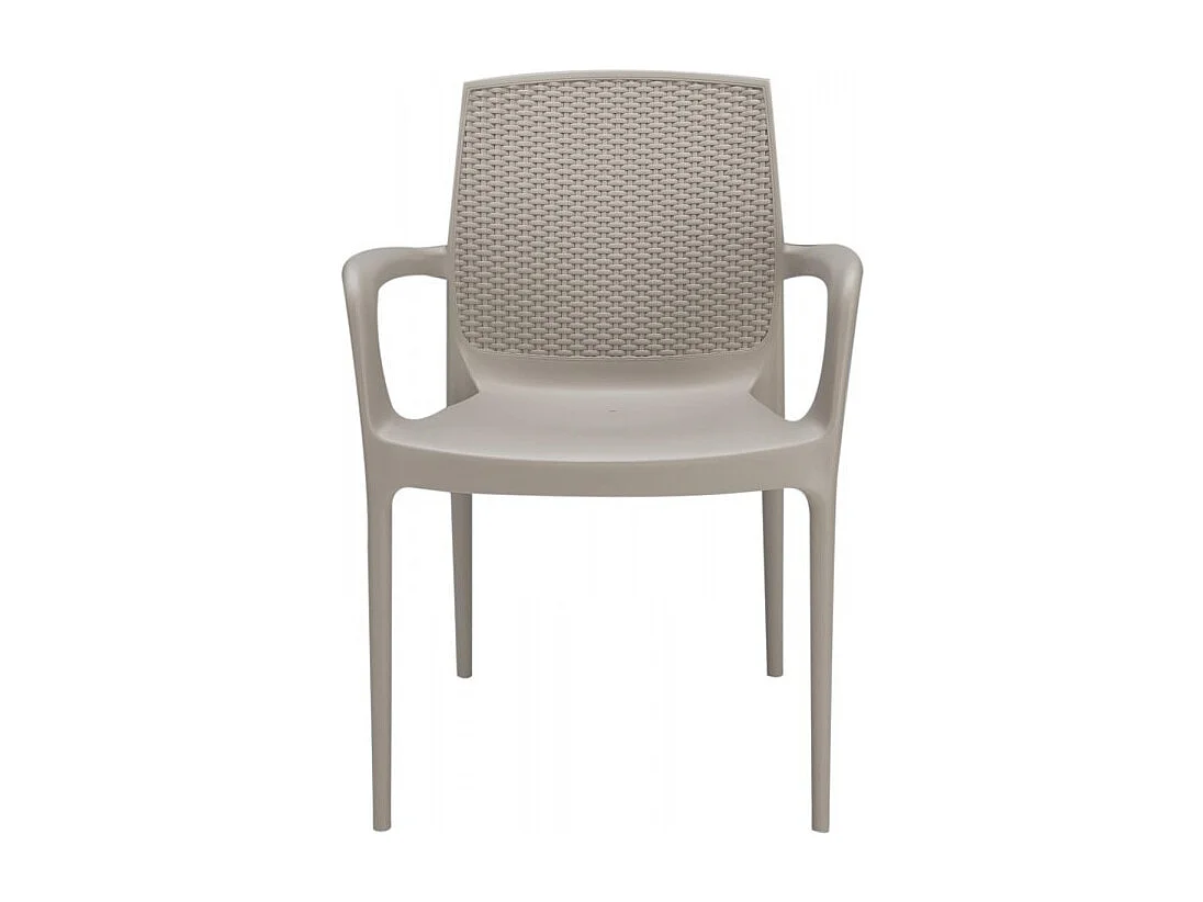 SET 2 POLTRONE Poly Rattan Braccioli per Giardino Bar Ristorante