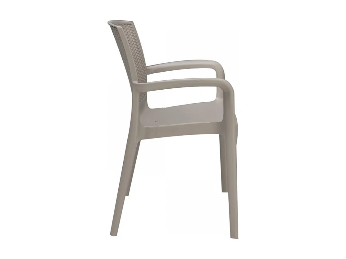 SET 2 POLTRONE Poly Rattan Braccioli per Giardino Bar Ristorante