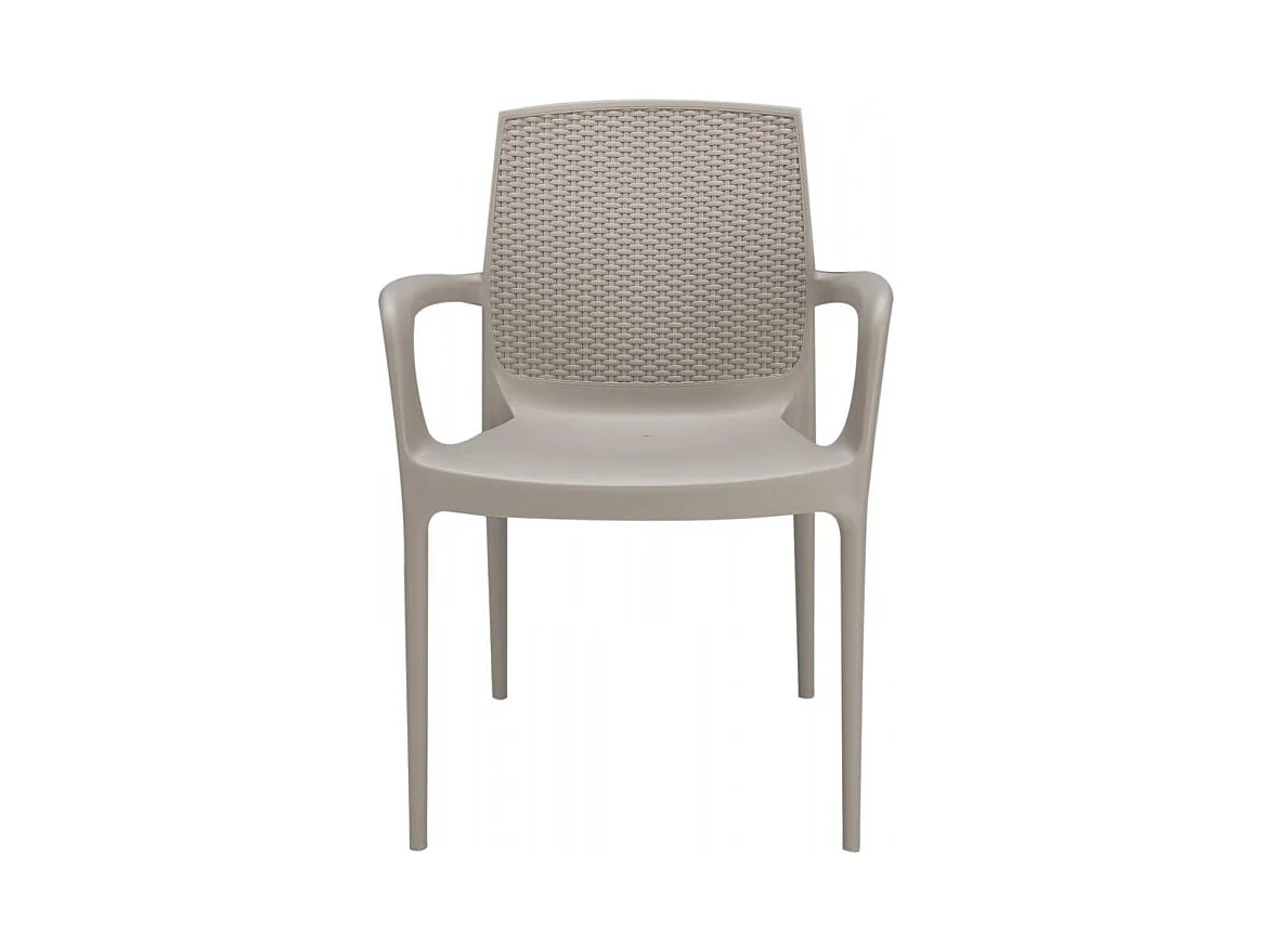 SET 2 POLTRONE Poly Rattan Braccioli per Giardino Bar Ristorante