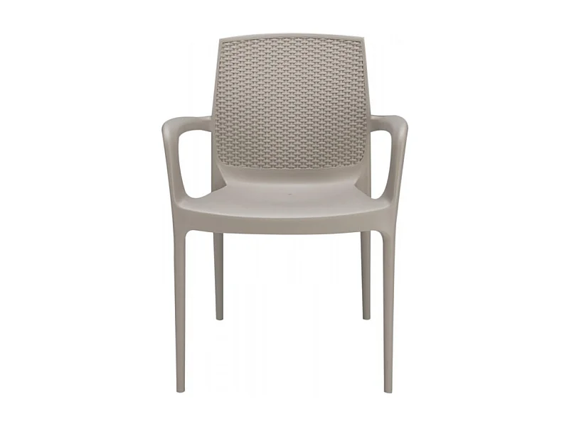 SET 2 POLTRONE Poly Rattan Braccioli per Giardino Bar Ristorante