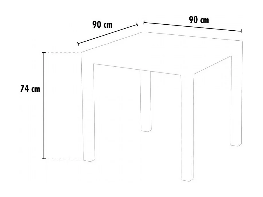 TAVOLO GIARDINO BAR DESIGN 90X90