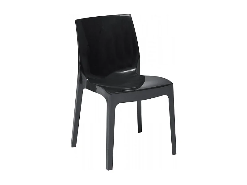 SET 2 SEDIE lucide per cucina e bar in polipropilene impilabile