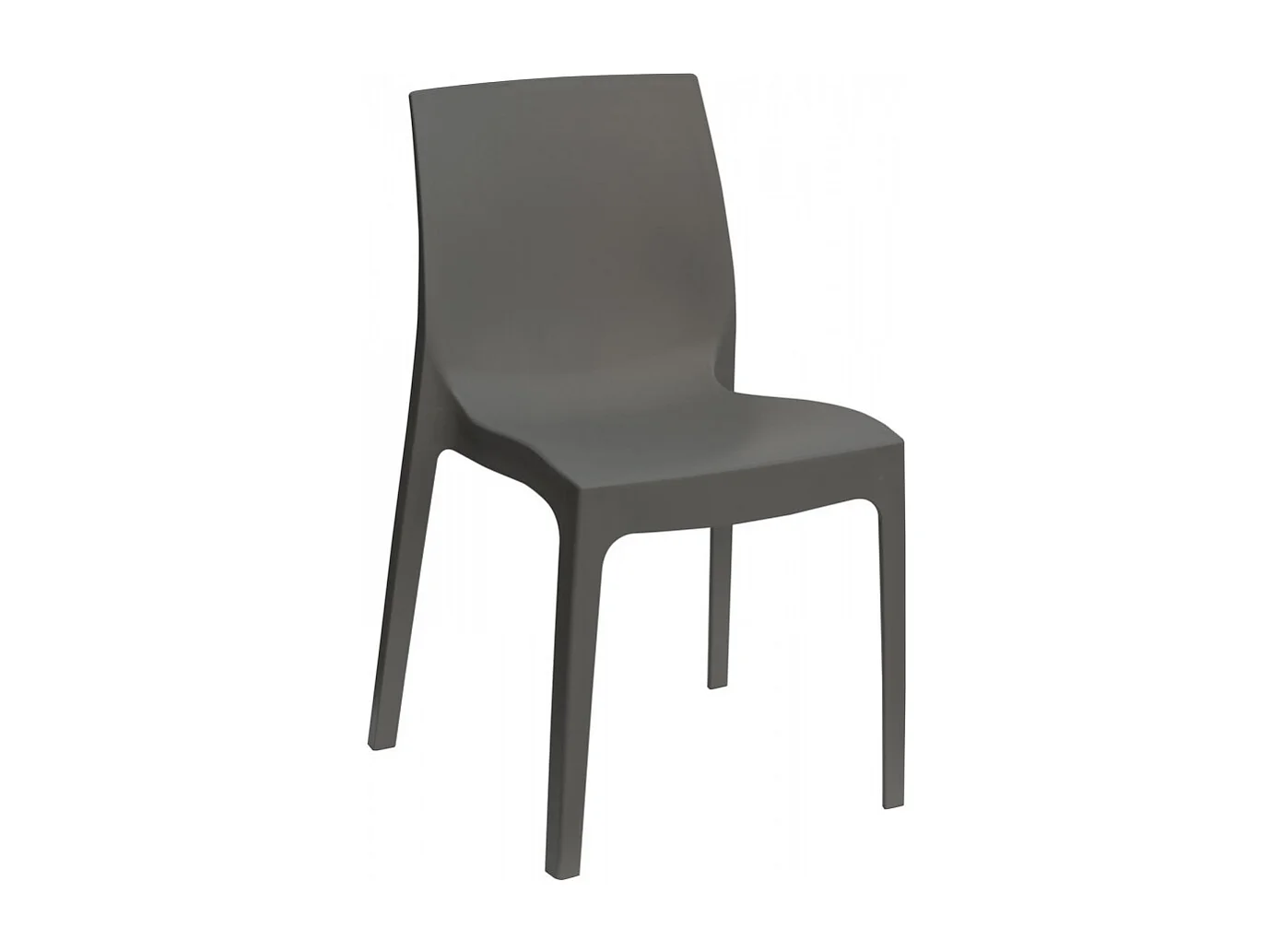 Chaise en polypropylène empilable Salle à Manger café bar Rome Grand Soleil - Marron