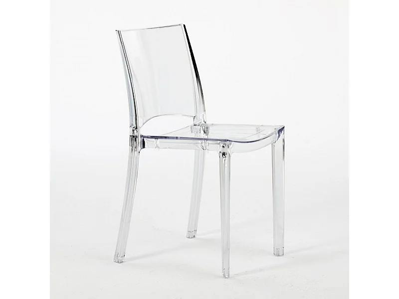 SET 2 SEDIE trasparenti per cucina bar e ristorante impilabili