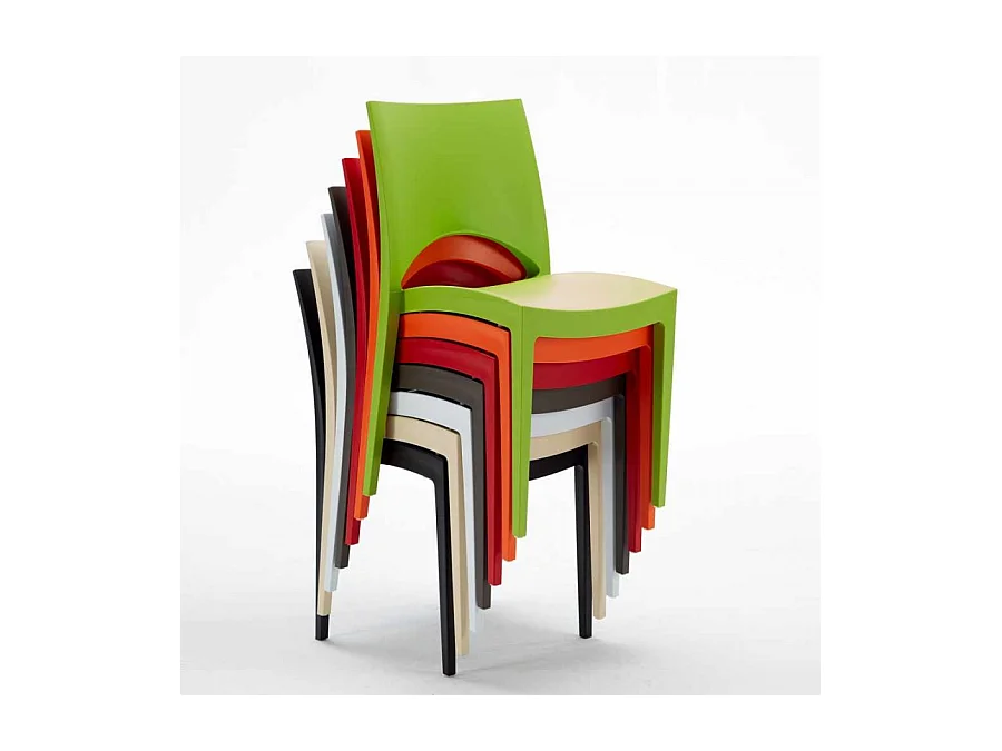 SET 2 SEDIE per Cucina Casa Bar Polipropilene Impilabile