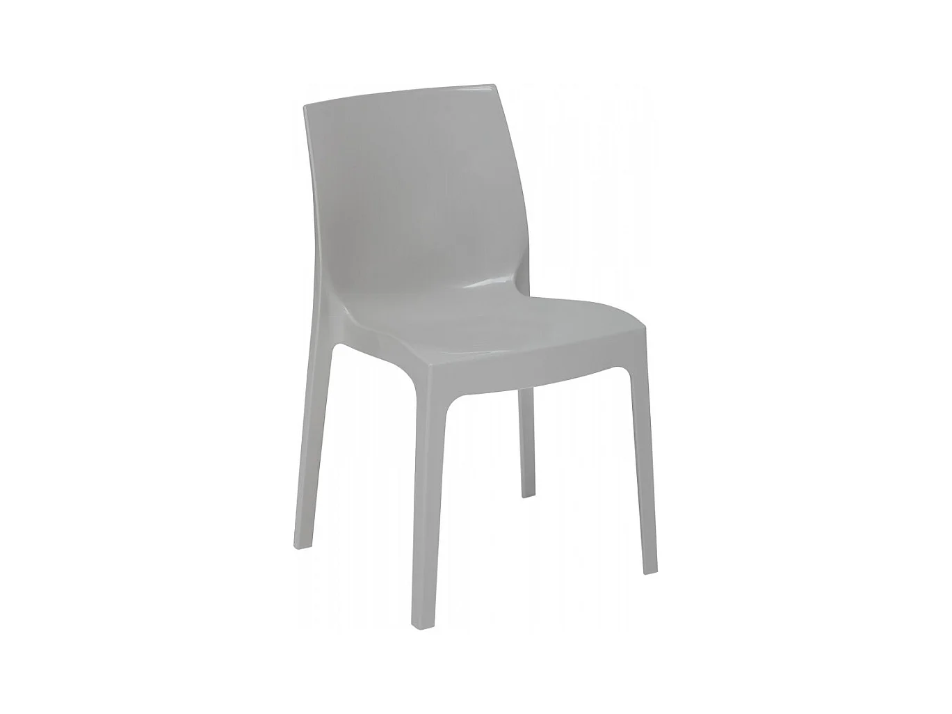 SET 2 SEDIE lucide per cucina e bar in polipropilene impilabile