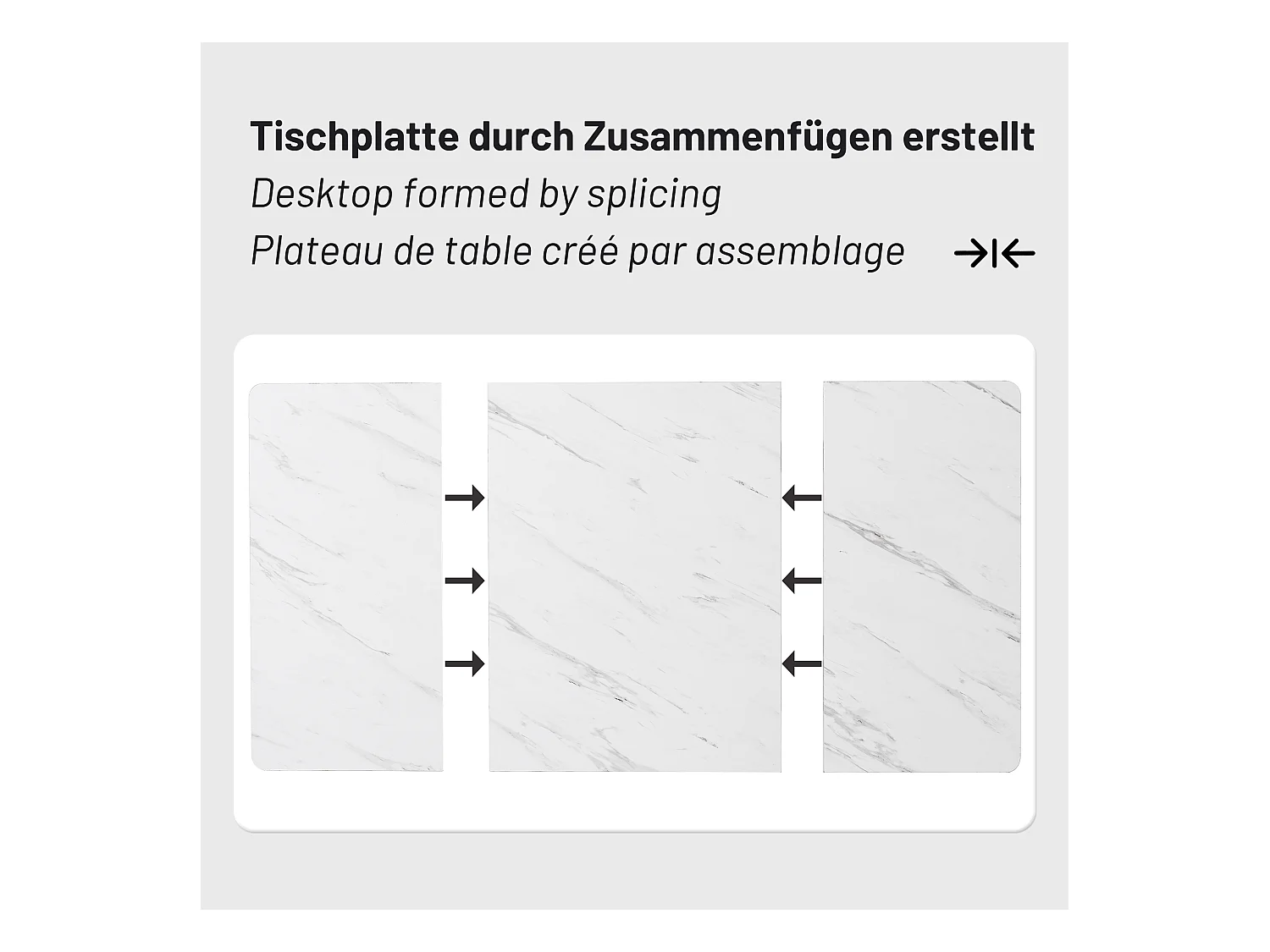 Set da pranzo 5 pezzi: tavolo 140×80 cm con piano in MDF bianco e gambe in metallo dorato + 4 sedie in velluto nero, design moderno