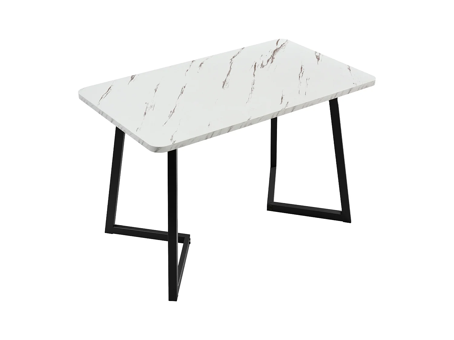 Conjunto de comedor de 5 piezas: Mesa rectangular moderna con tablero de MDF + 4 sillas de terciopelo negro, patas negras resistentes