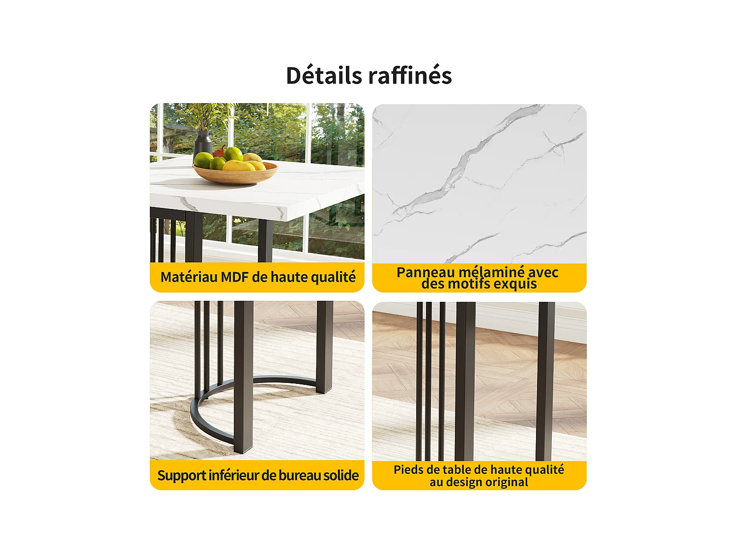 Set da pranzo da 9 pezzi: tavolo allungabile rettangolare 140×80 cm con 8 sedie in velluto nero, struttura in metallo, design moderno per 8 persone