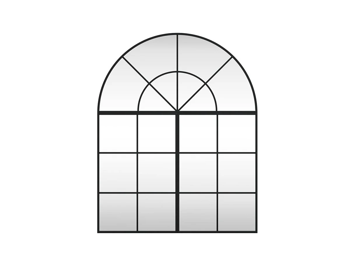 Miroir mural noir 80x100 cm arche fer