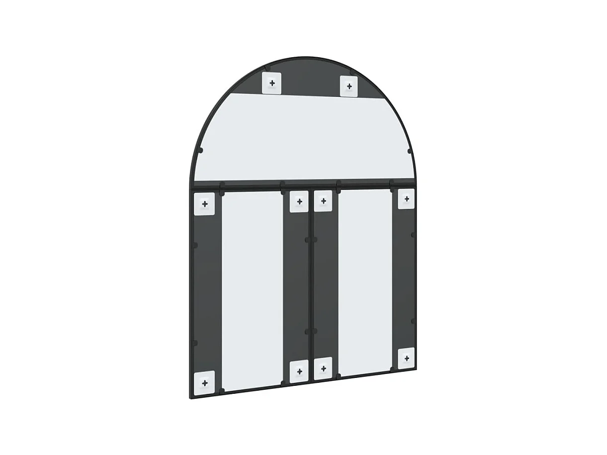 Miroir mural noir 80x100 cm arche fer