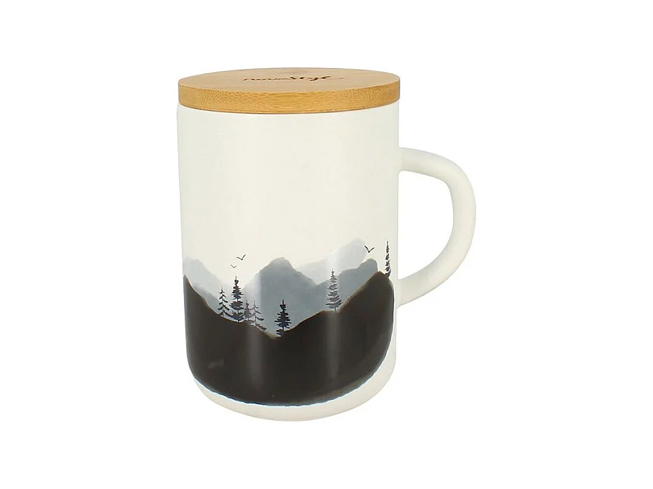 Tisanière Alpage 475ml en Grès avec Couvercle en Bambou Nova Styl